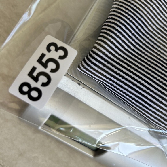 TAIL Top Womens Medium Black White Striped Short Sleeve Athletic Shirt Golf - Picture 11 of 12